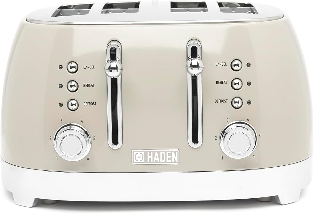 Haden Bristol Putty 4 Slice Toaster with Temperature Control Sage Green