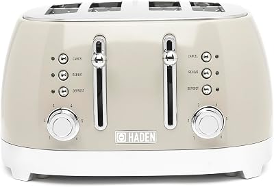 Haden Bristol Putty 4 Slice Toaster with Temperature Control Sage Green