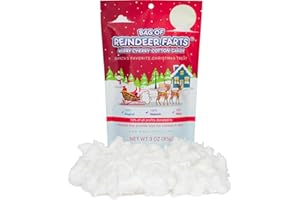 LITTLE STINKER Bag of Reindeer Farts Cotton Candy, NEW Merry Cherry Flavor, 1 pack / 3 ounces, Funny Christmas Stocking Stuffer Present for Kids Boys Girls Teens Teachers White Elephant Unique Holiday Surprise