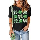 St Patricks Day Shirt Women: Funny Saint Patricks Day Shirts Cute Shamrock Tshirt Irish Graphic Tee Tops