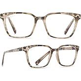 DIFF Alex Reading Glasses | Blue Light Blocking Oversized Readers | Lightweight Designer Rectangle Frames