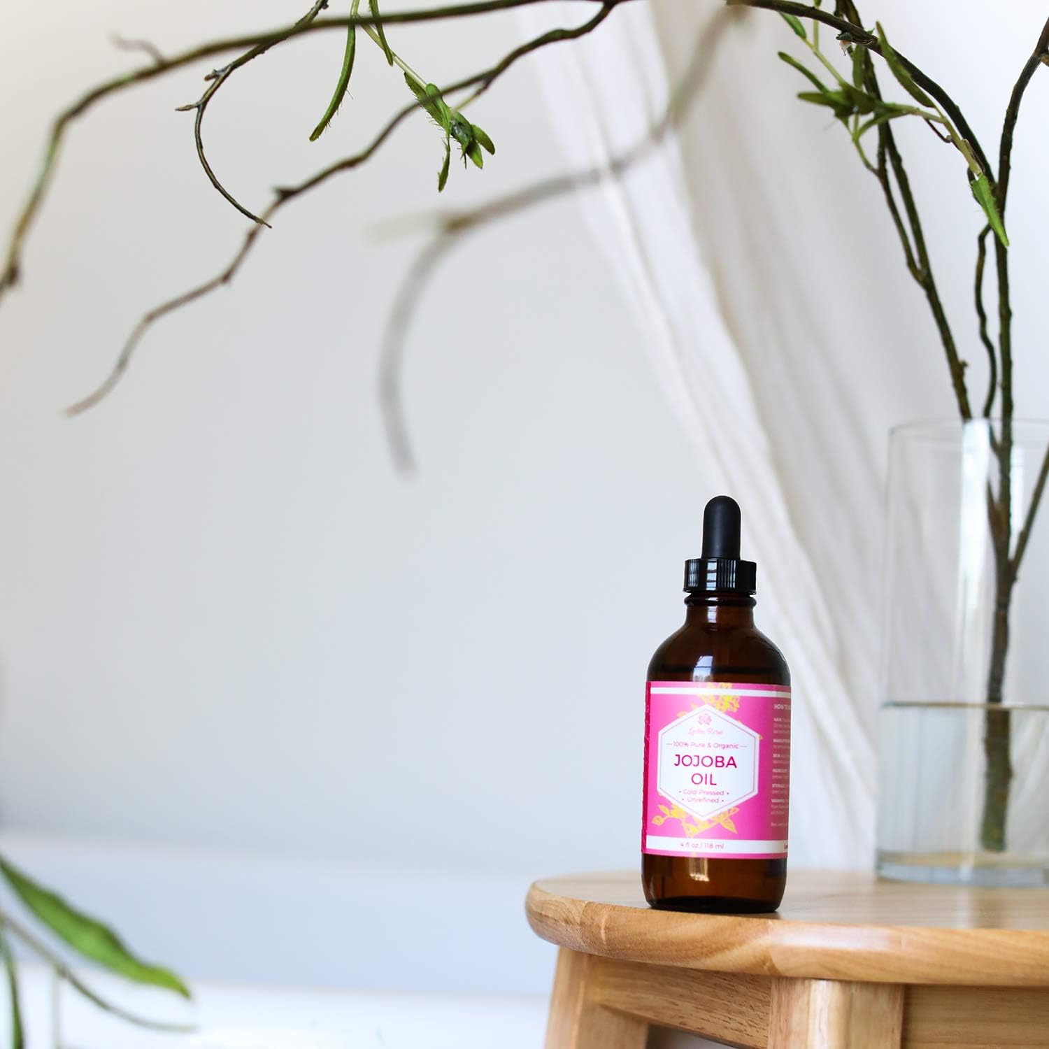 Jojoba Oil by Leven Rose, Pure Cold Pressed Natural Unrefined Moisturizer for Skin Hair Body and Nails 4 oz: Health & Personal Care