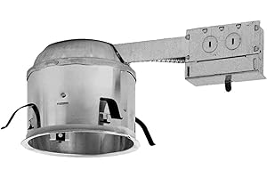 FOUR-BROS LIGHTING 6" inch Shallow Remodel LED Can Air Tight IC Housing LED Recessed Lighting- UL Listed and Title 24 Certified, TP24 (1 Pack)