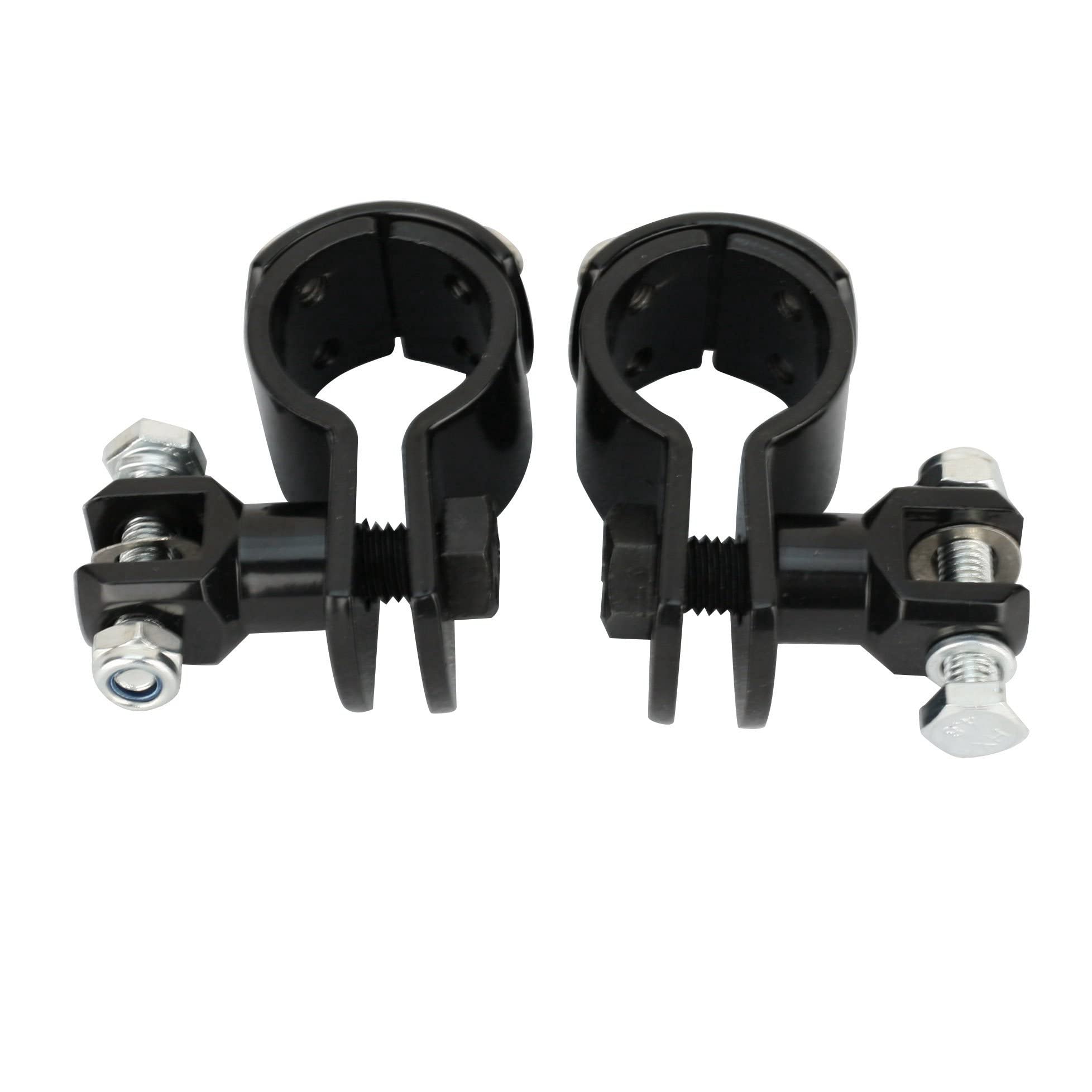 Photo 1 of 1.25" Highway Bar Footpegs Clamps 1-1/4" Crash Bar Footpeg Bracket 32mm Engine Guard Foot Pegs Mount for Harley Honda India Kawasaki Suzuki Yamaha (Black)