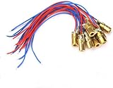 ZHONGJIUYUAN 100x Mini Red Laser Dot Diode Module 650nm 5V 5mW 6mm Copper Tube view 4