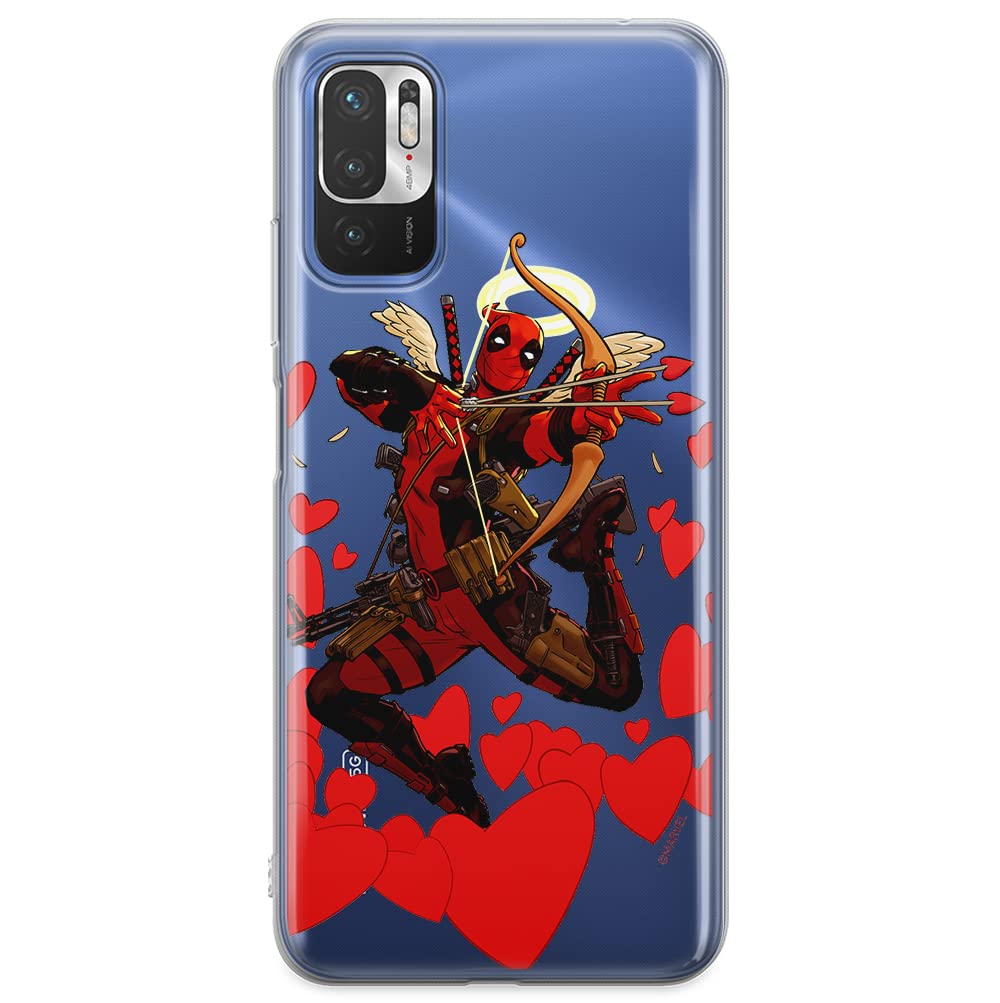 ERT GROUP mobile phone case for Xiaomi REDMI NOTE 10 5G / POCO M3 PRO original and officially Licensed Marvel pattern Deadpool 011 adapted to the shape of the mobile phone, partially transparent