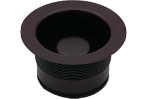 Westbrass D2105-12 3-1/2" EZ-Mount Brass Sink Waste Disposal Drain Flange and Stopper, 1-Pack, Oil Rubbed Bronze