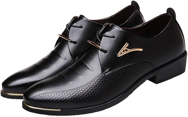 oxford pattern black shoes