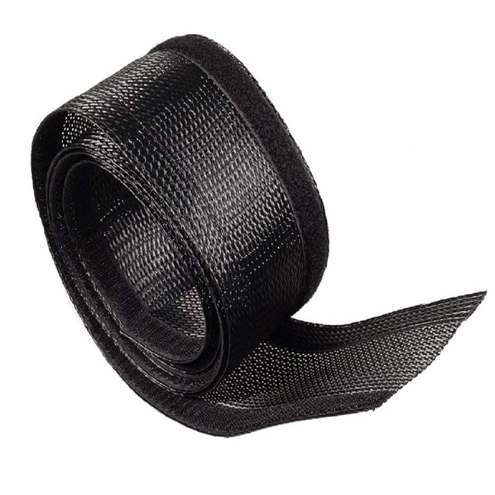Maclean MCTV-675 B Quality Cable Wire Organiser Cover With Black Elastic Stretching 180cm