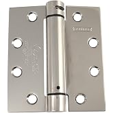 Richelieu | Onward 4 1/2-inch Chrome Square Corner Door Hinge | Full Mortise Adjustable Spring Butt Hinge, Interior Entrance Door, Non-Removable Hinge Pin, Screws Included, UL Listed