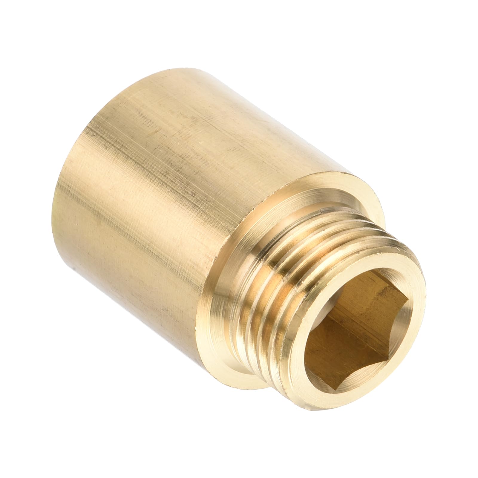 PATIKIL Shower Head Extension Arm, Copper G1/2 Male to Female Thread 36mm Length Pipe Fitting Shower Head Extender