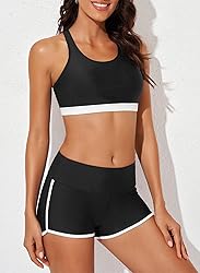 Aleumdr Womens Tankini Swimsuits Athletic Three
