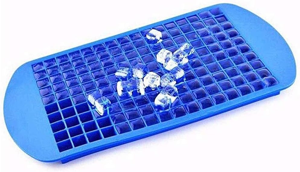 New Product 160 Grids Silicone Ice Cubes Frozen Mini Food Grade Ice Tray Fruit Maker Bar Party Pudding Tool Kitchen Accessories (Blue)