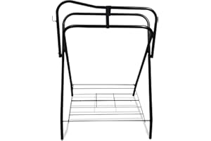 Colorado Saddlery Portable Saddle Rack Stand - Lightweight, Foldable Horse Tack Storage Rack with Heavy-Duty Nylon Straps, Perfect for Indoor/Outdoor Use & Traveling Equestrians