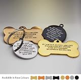 Padding Paws Personalised Engraved Dog Tag Tag ID Name UK Hand Finished view 4