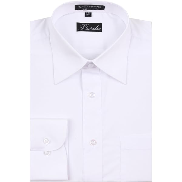Amazon.com: Marquis Men's 009 Long Sleeve Regular Fit Dress Shirt, White,  14.5 2-3 : Clothing, Shoes & Jewelry