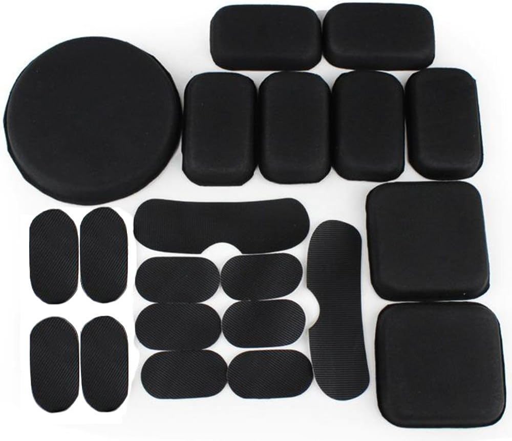 Tactical Airsoft Helmet Pads Cs Helmet EVA Mats + Velcro Motorcycle Helmet Replacement Accessories 19 Pads Set