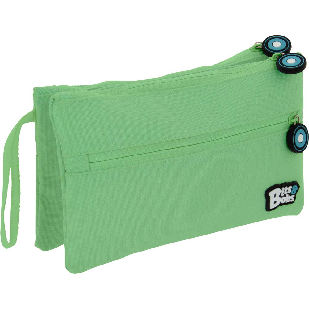 Grafoplás 37545326 Double Flat Pencil Case, Mint Green, 21 x 12 cm, Bits & Bobs