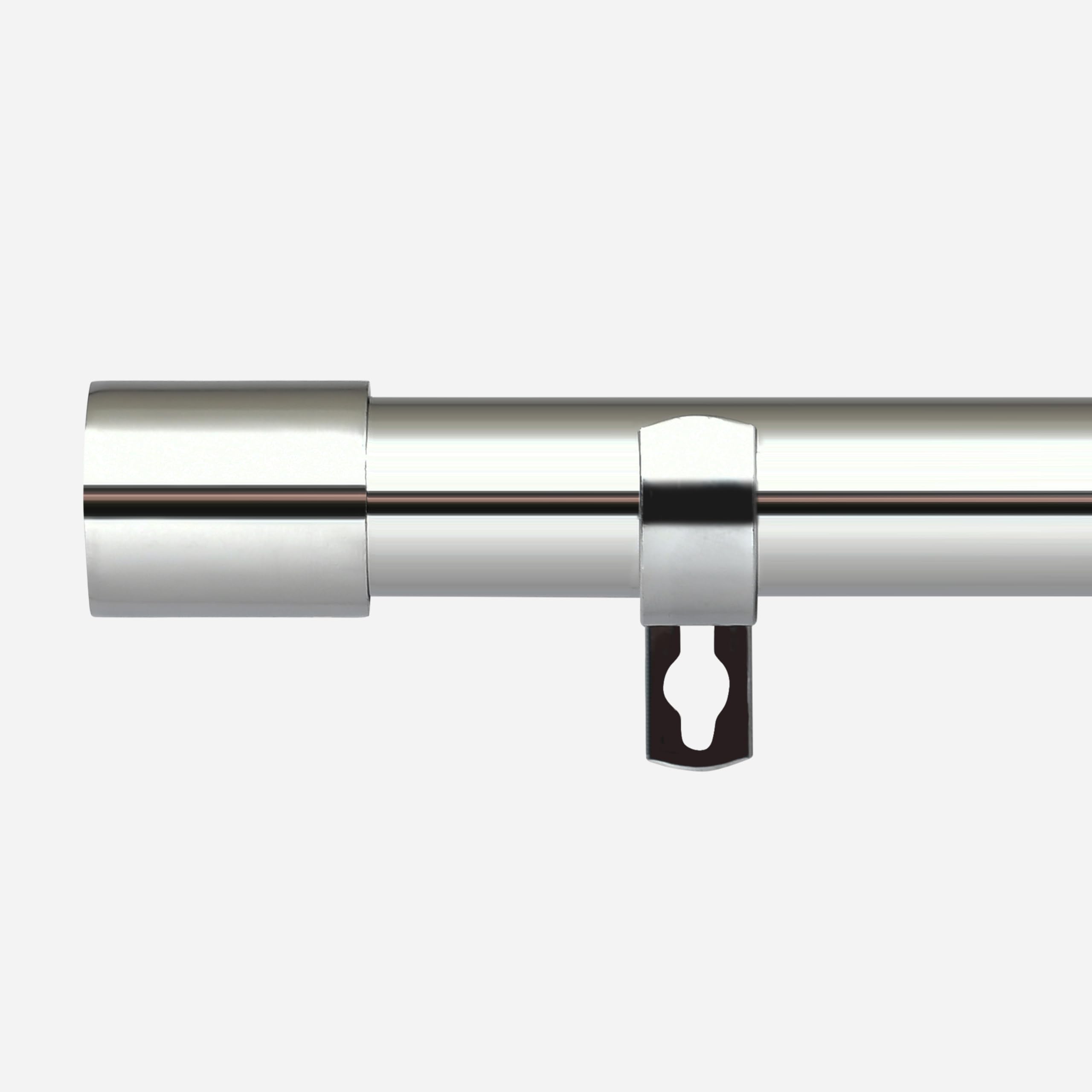 Curtain Pole End Cap Finials 1 inch diameter Nickel Extendable curtain poles 76 to 140 cm with 3 piece curtain brackets. 30 to 55 inch length for Living room, Bedroom, Kitchen room window — image 1