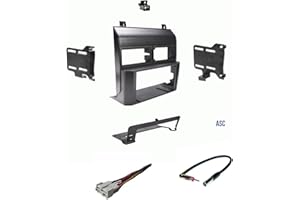 ASC Audio Car Stereo Dash Kit, Wire Harness, and Antenna Adapter for Installing a Double Din Radio for Some 1998-1994 Chevrolet GMC Pickup Truck SUV Suburban Blazer