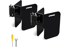 AUTOSwpozo Motorcycle E-Track Wheel Chock, Mount Motorcycle, Bike and Dirt Bike in Enclosed Trailers, Trucks, and Warehouse with E-Track, Fit Tires up to 6" Wide, E Track Accessories, 2 Pack (Black)