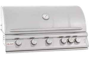 BLAZE OUTDOOR PRODUCTS Blaze LTE 40-Inch 5-Burner Built-in Natural Gas Grill with Rear Infrared Burner & Grill Lights - BLZ-5LTE-NG