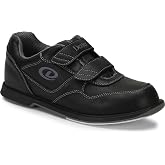 Dexter Men's V-Strap Bowling Shoe Black - Universal Slide Soles - Made for Both Left and Right Handed Bowlers - Athletic Fit - Lightweight