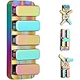 Fidget Toys for Adults - Creative Magnetic Haptic Fidget Clicker with 3 Noise Levels Loud-Quiet EDC Fidget Toys Adults Office Class Fidget Toys Relief Stress and Anxiety ADHD Approved (Rainbow)