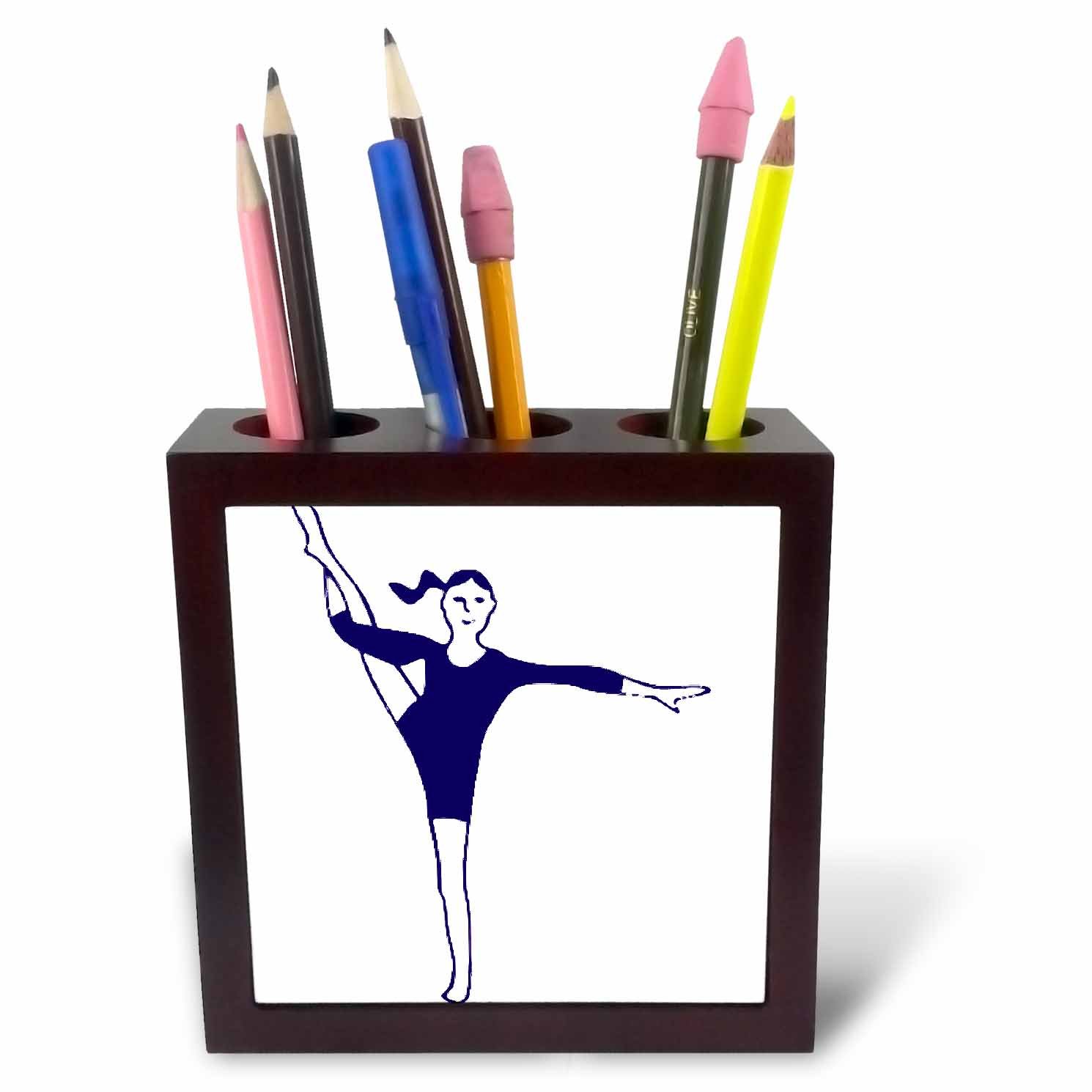 3dRose ph_3129_1 5-Inch "The Gymnast" Tile Pen Holder