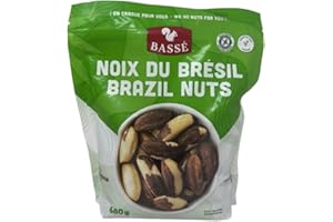 Bassé Whole Brazil Nuts – 680g | Raw | Gluten-Free | Vegan | High in Selenium | Resealable Pouch | Product of Canada