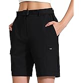 RIMOHX Women's 7'' Hiking Cargo Shorts with Multiple Pockets Lightweight Quick Dry Athletic Outdoor Golf Casual Summer Shorts