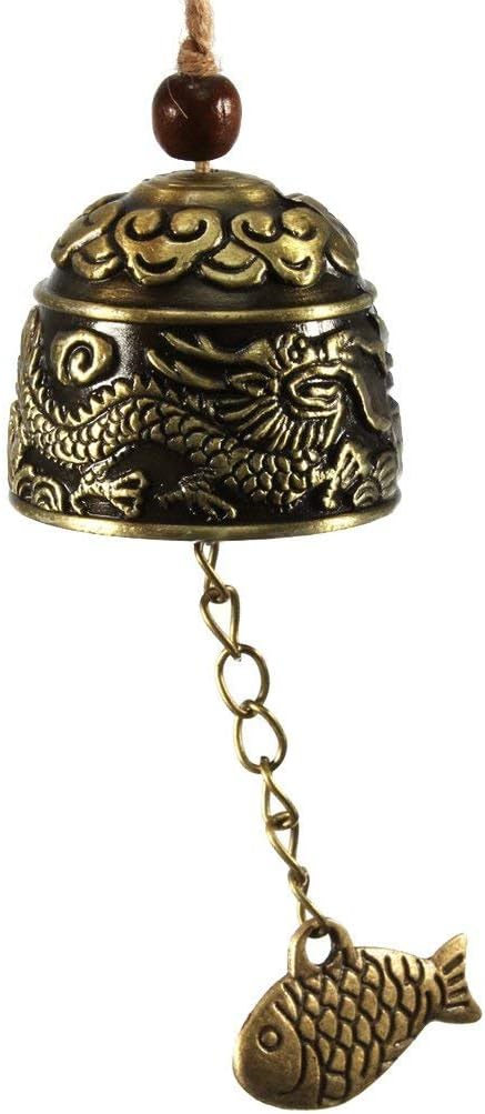 HiMo Vintage Dragon Fengshui Bell Toy Good Luck Bless for Home Garden Hanging Windchime Blessing Decoration Gift (Dragon) : Garden & Outdoor
