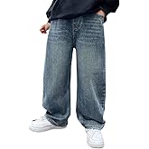 2025 Boys' Jeans,Teenager Boys Cargo Trousers Y2K Vintage Baggy Jeans Children's Spring Wide Leg Hip Hop Trouser