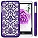 Style4U HTC 510 Case, HTC Desire 510 [Purple] Flower Damask Design Slim Fit Case Cover with 1 Stylus and 1 HD Clear Screen Protector [Purple]