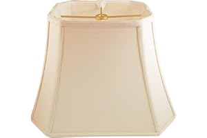 ROYAL DESIGNS, INC. Royal Designs Rectangle Cut Corner Lamp Shade - Eggshell - (7 x 10) x (12.25 x 18) x 13.25