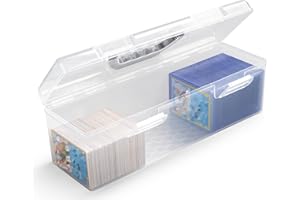 SUNEZLGO Storage Box For Toploader, Trading Card Storage Box Plastic, Playing Card Case, Large For Toploaders 200 Cards 750, Fit For Toploader and Standard Card