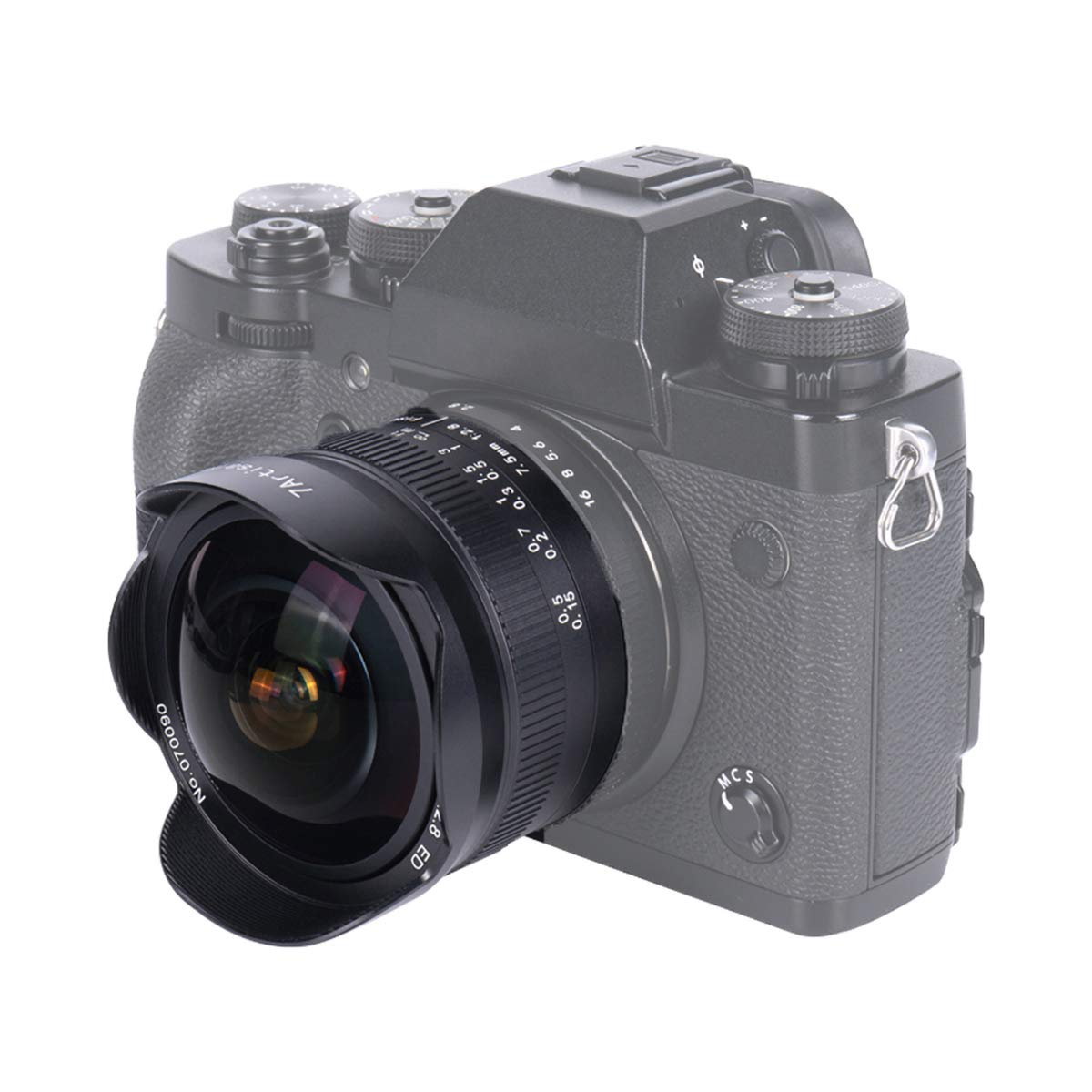 7Artisans 7,5 mm F2,8 II Sony E Mount APS-C Fisheye Prime Objektiv,Manuelles 190° Ultra Weitwinkel Festbrennweiten Objektiv für Sony A5000 A5100 A6000 A6300 A6400 A6500 NEX-5T A7III A7R III 9