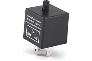 Merdege LED Relay Turn Signal, 3 Pin Waterproof Car Flasher, Plug-and-Play Resolve Rapid Quick Flash Issue, Universal for Cars Accessories (Black)