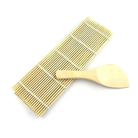 Providethebest Sushi Rollen Maschine Bambus Roller Diy Mat und Reis Paddel 24 * 24Cm / (9,45 '* 9.45')