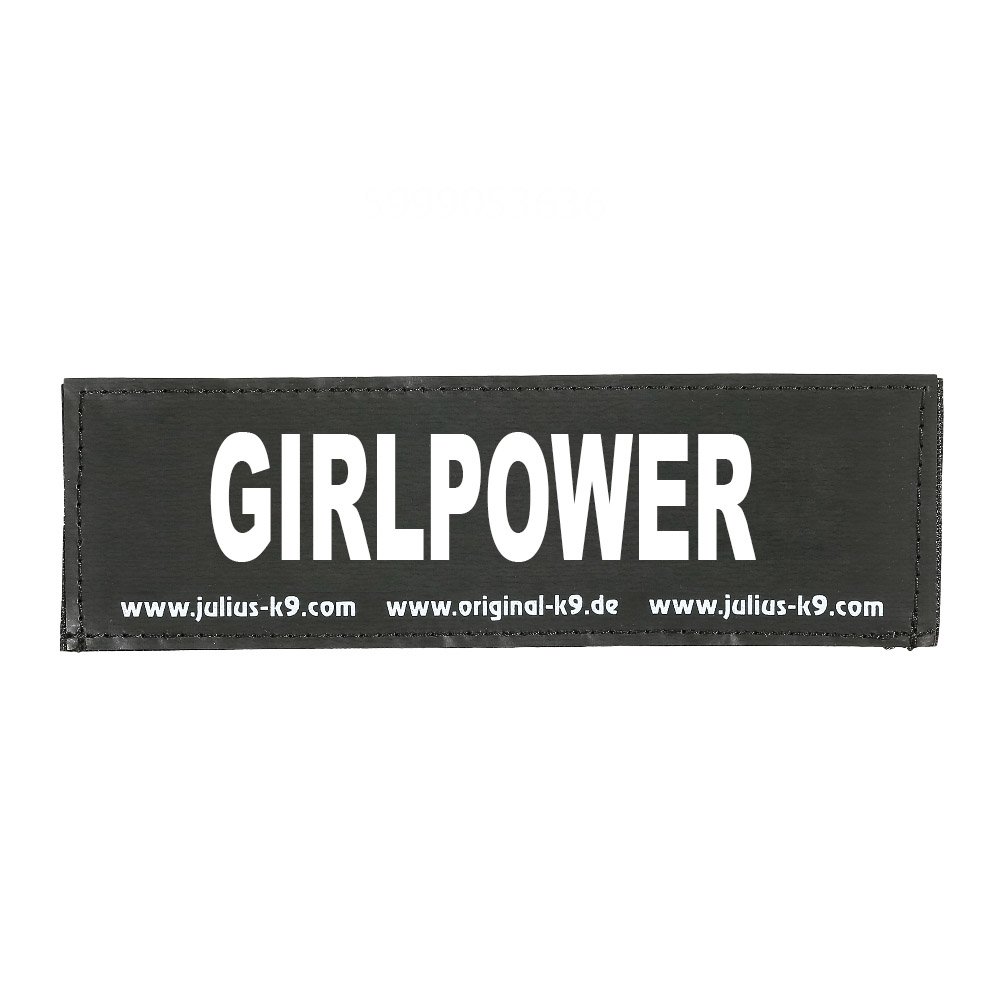 Julius-K9 Interchangeable Hook & Loop Patches, 1 pair, GIRLPOWER, Size: Small, Black — image 1