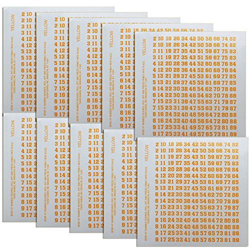 Tudor Games Electric Football Yellow Uniform Numbers - 10 Pack