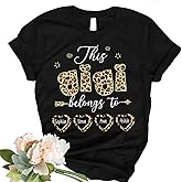 Personalized Gigi with Grandkid's Name Shirts, Gigi Shirt for Women, Womens Leopard Gift Grandma T-Shirt, Long Sleeve, Sweatshirt for Valentine Day, Mother's Day, Christmas, Birthday Gift for Grandma
