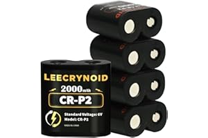 LeeCrynoid [2000mAh] 6V CR-P2 Battery, New Upgrades Lithium Photo Battery, Compatible with 223A, 2CR-P2, EL223AP, and DL223A (5-Pack)