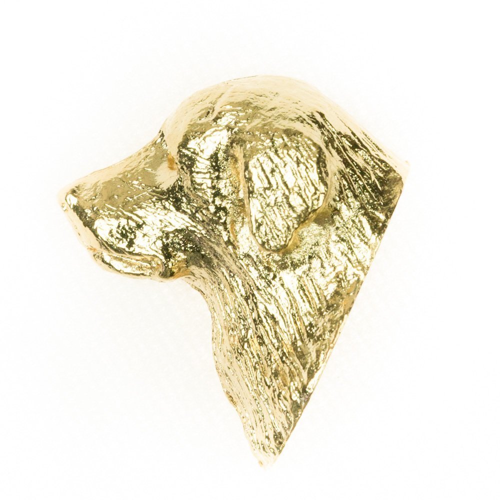 GREAT PYRENEES Made in U.K Artistic Style Dog Clutch Lapel Pin Collection 22ct Gold Plated