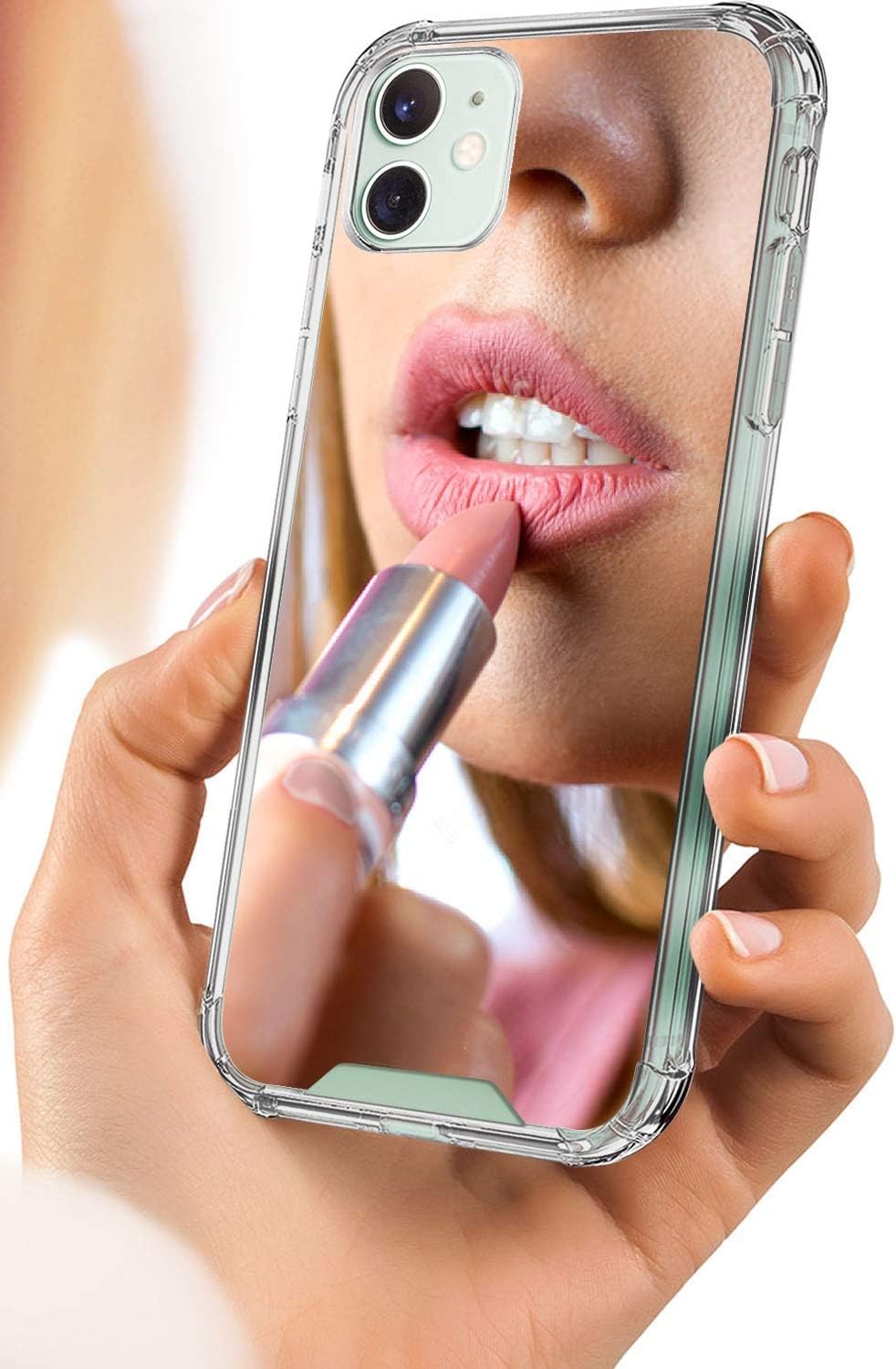iPhone 11 Cute Mirror Case for Women/Girls, Luxury Cool Cell Phone Case, New Protective and Shockproof Cover (Rubber) for Teen, Pretty Case with Wireless Charging Compatible