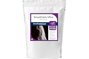 SmartEquine SmartCalm Ultra Pellets | Calming Horse Supplements | with No Added Herbs or Sugar | Equine Supplement | Helps Minimize Excessive Skittishness | 56 Servings | 7.5 lb Bag