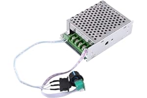 WALFRONT Adjustable Motor Speed Controller DC Brushed PWM Motor Regulator Speed Control Switch DC10V to 50V 30A