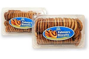 Belevini Palmiers Biscuits Light and Flaky Puff Pastry with Cinnamon 300g/10.58 Oz, Kosher, Tasty and Sweet Biscuits with Aromatic Flavor (Pack of 2)