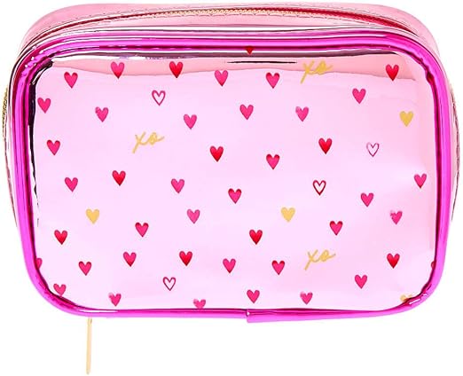 pink metallic suitcase