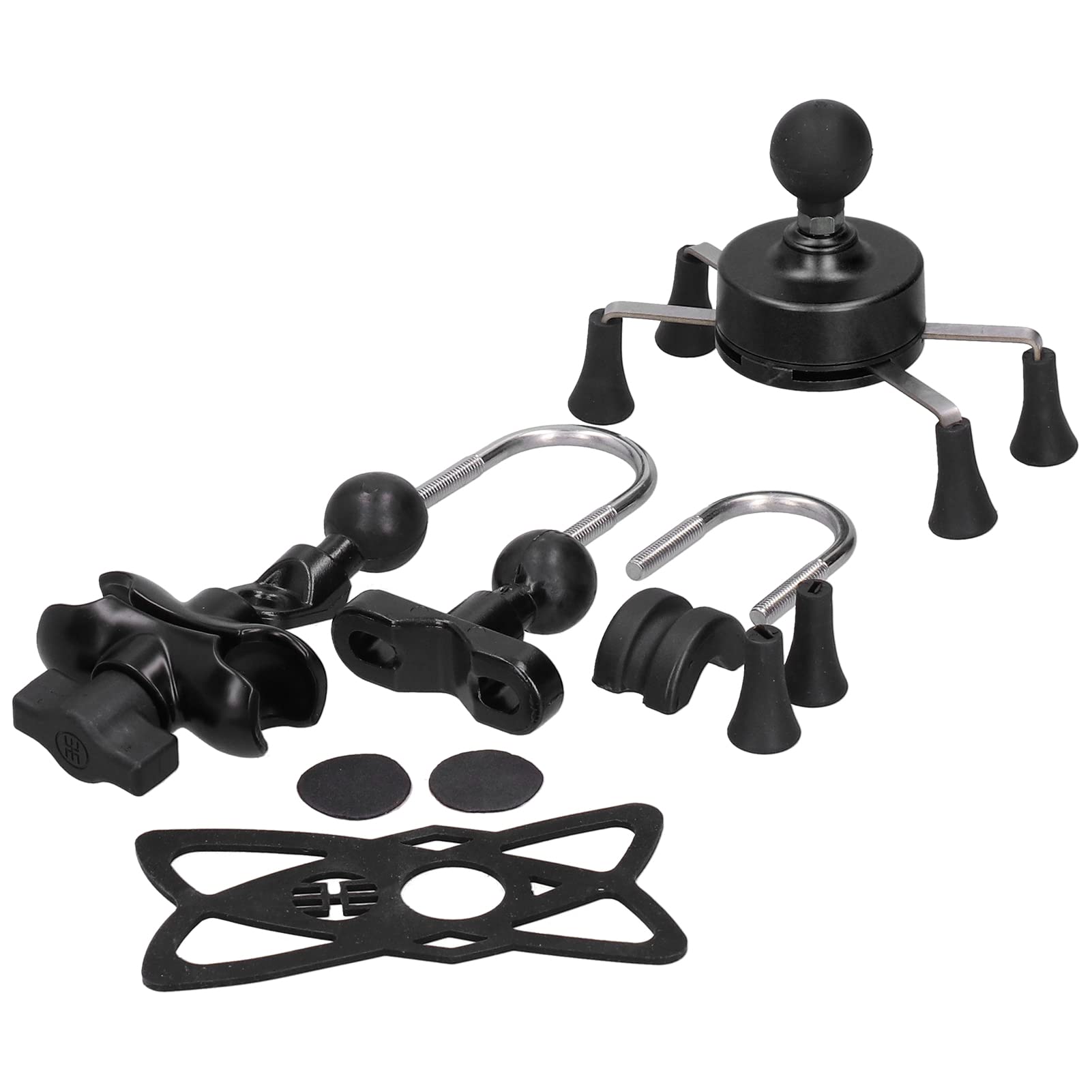 Akozon Mobile Phone Holder X‑Grip Handlebar Modification Universal with 13 Accessories Phone Handlebar Mount Phone Handlebar Support for IOS 7/8/SE/X/Xs/Xr (Black)